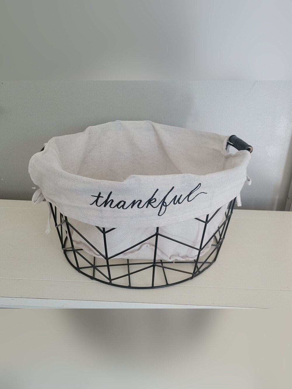 "Thankful" Basket Liner